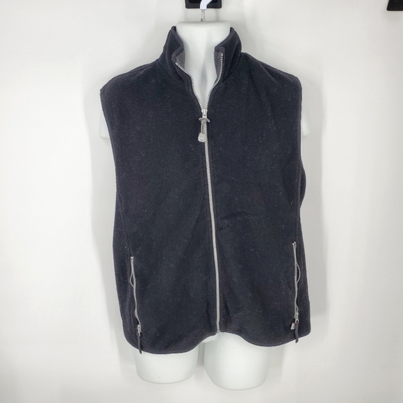 IZOD PerformX Fleece Vest Medium Black Men Chest 42" Length 26"